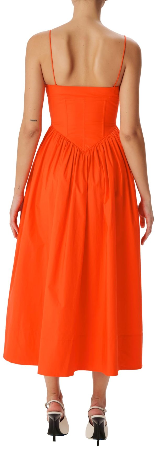 Women's red long skirt
